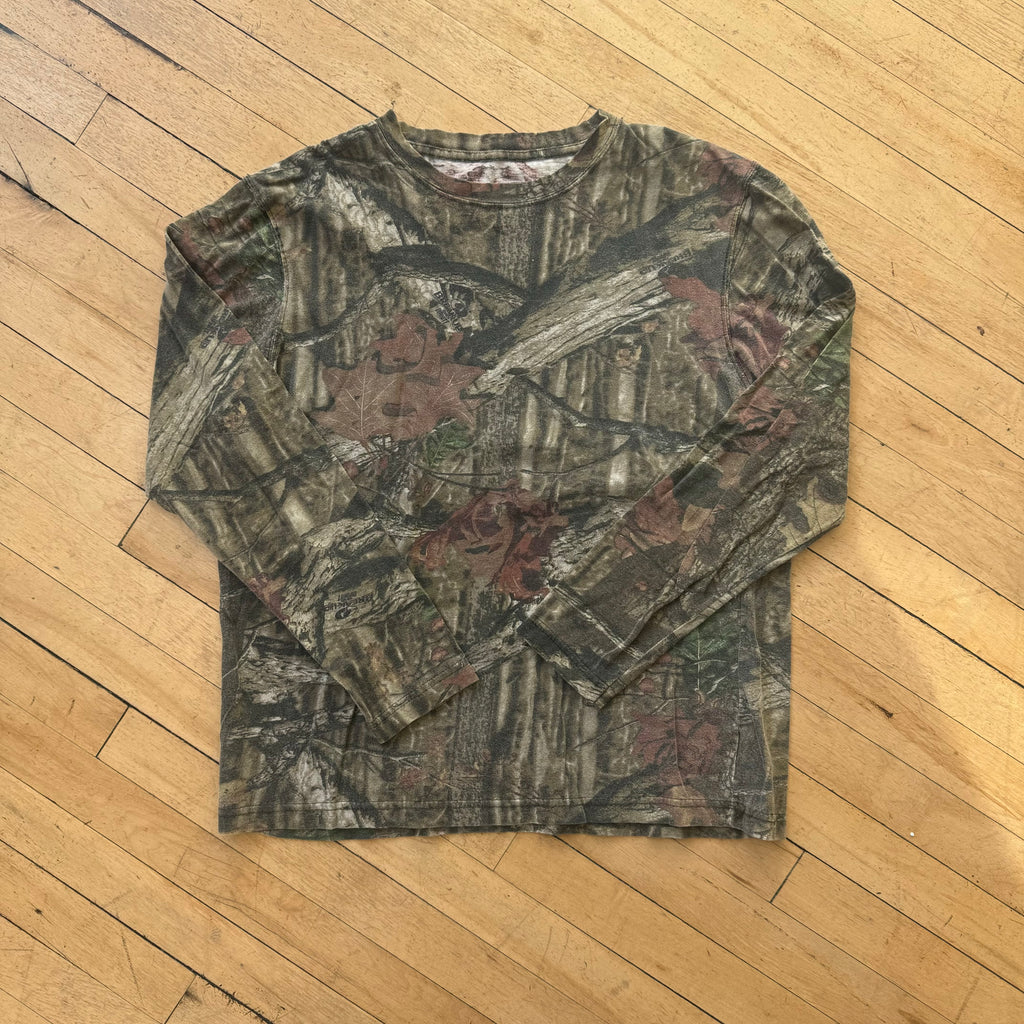 Vntg Camo Hunting Zone Long Sleeve T-shirt Sz L