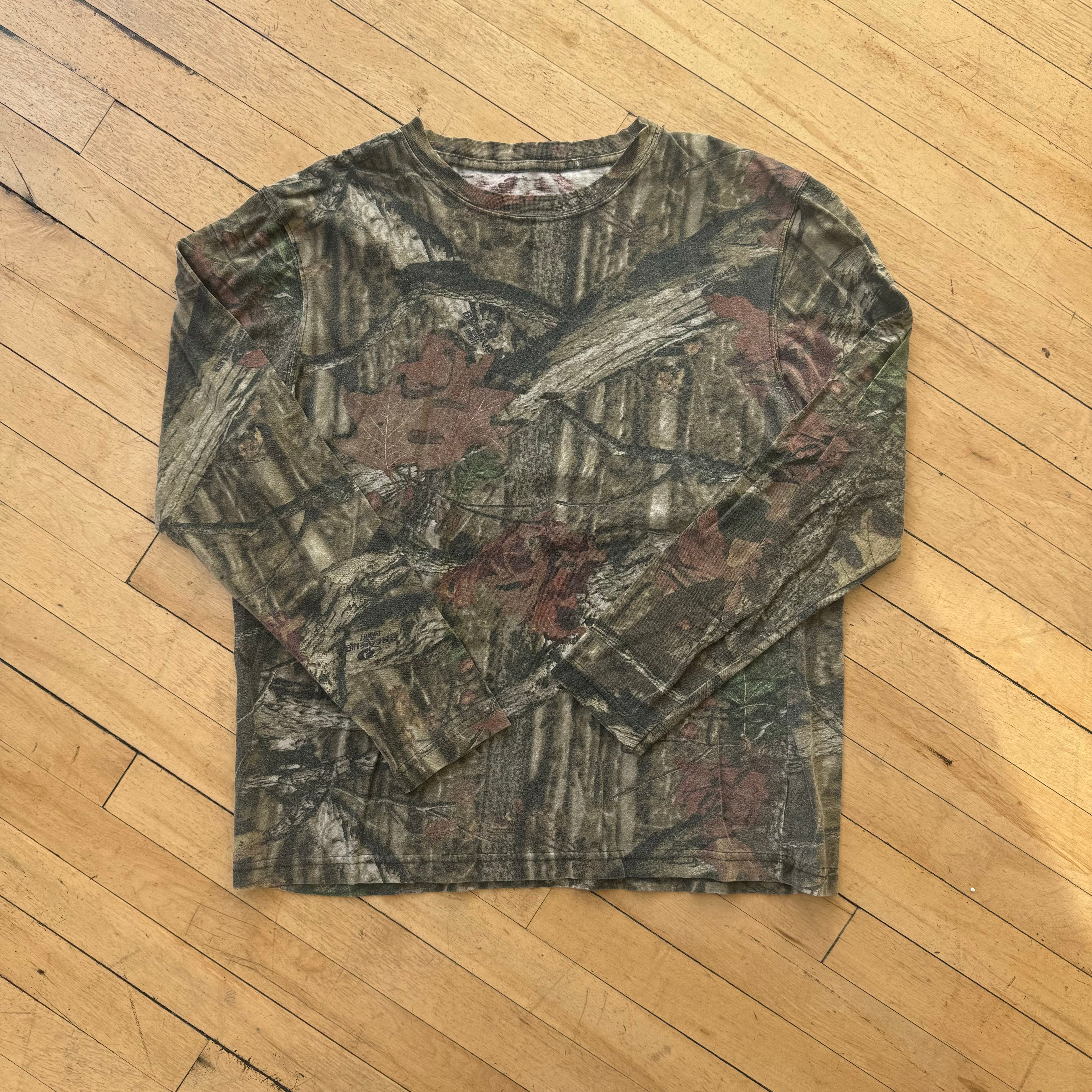 Vntg Camo Hunting Zone Long Sleeve T-shirt Sz L