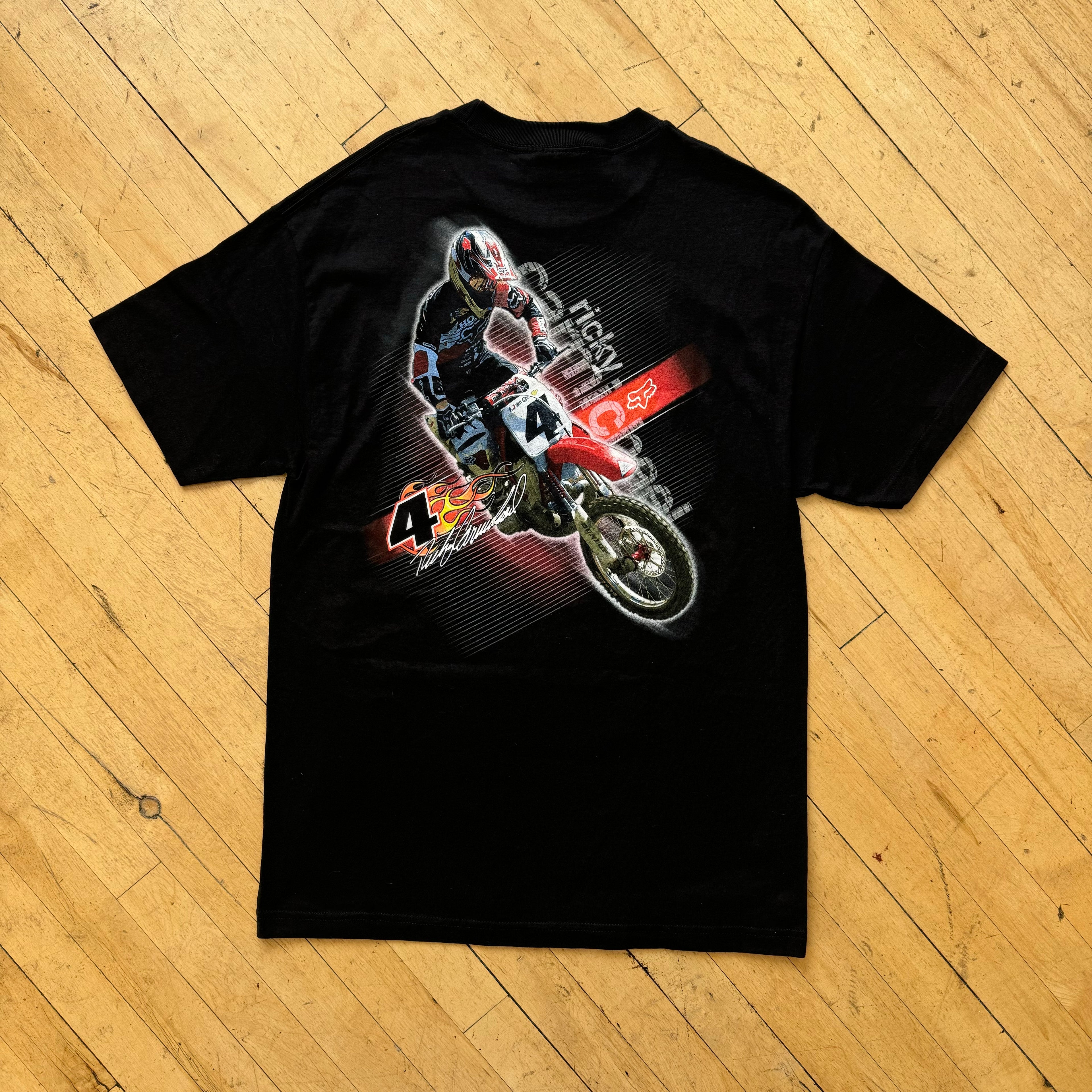Y2K Fox MotoCross T-shirt Sz L