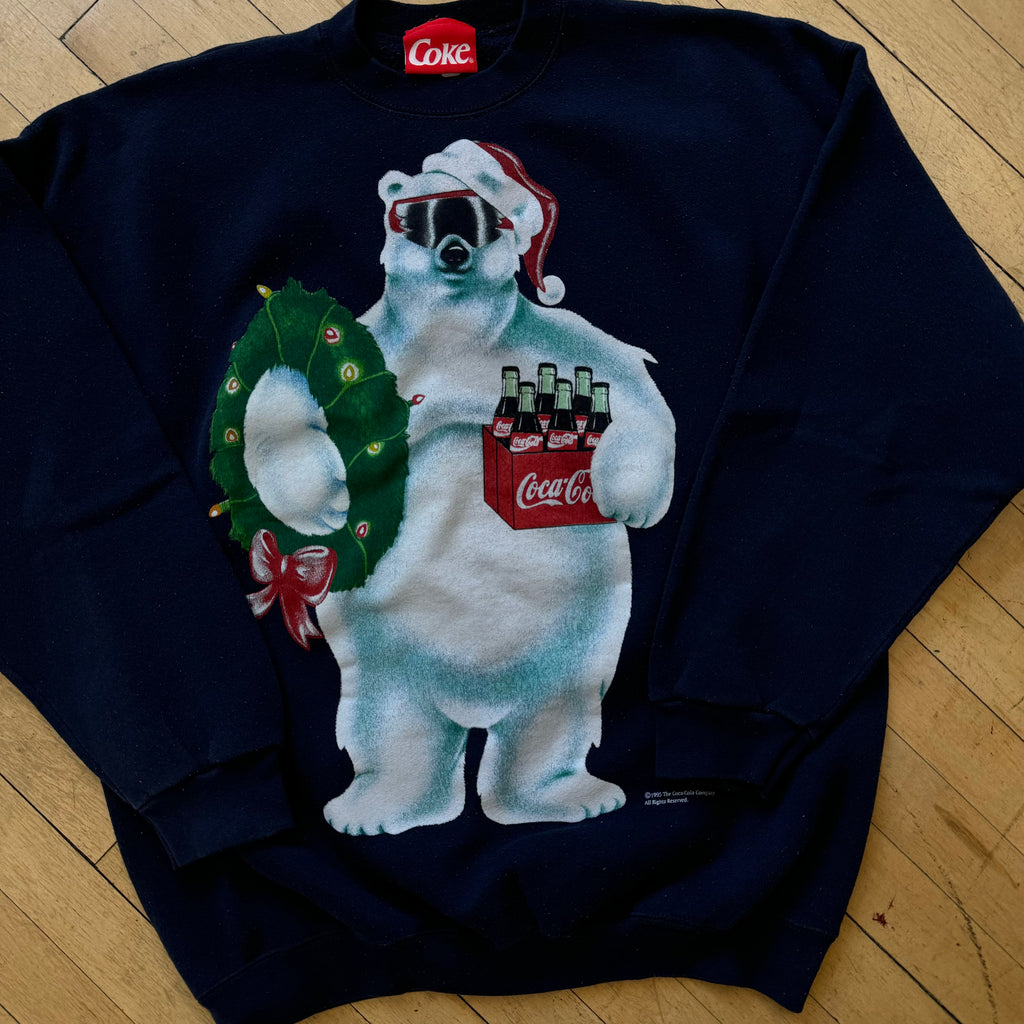 Vintage Coca Cola Bear Crewneck Sz L