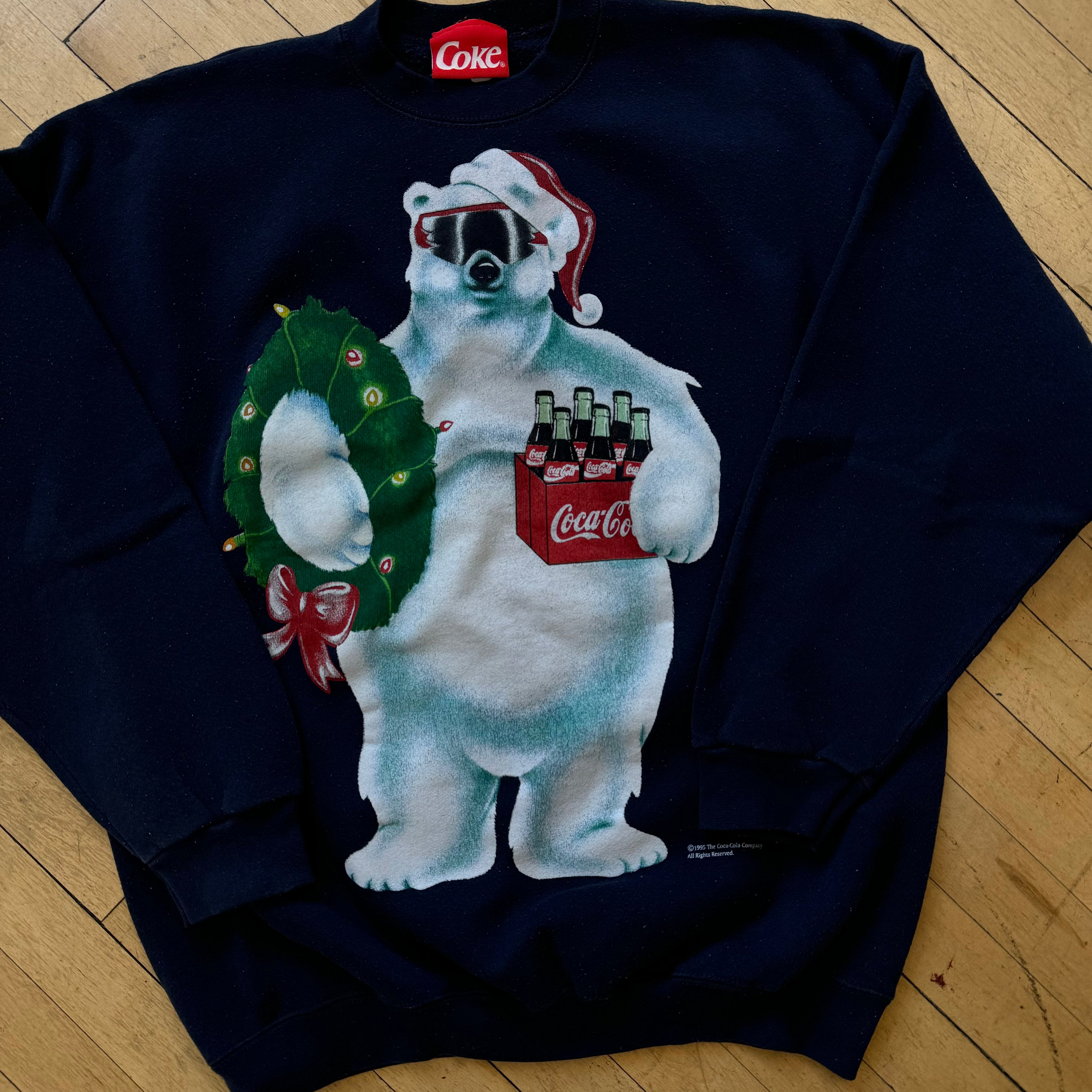 Vintage Coca Cola Bear Crewneck Sz L