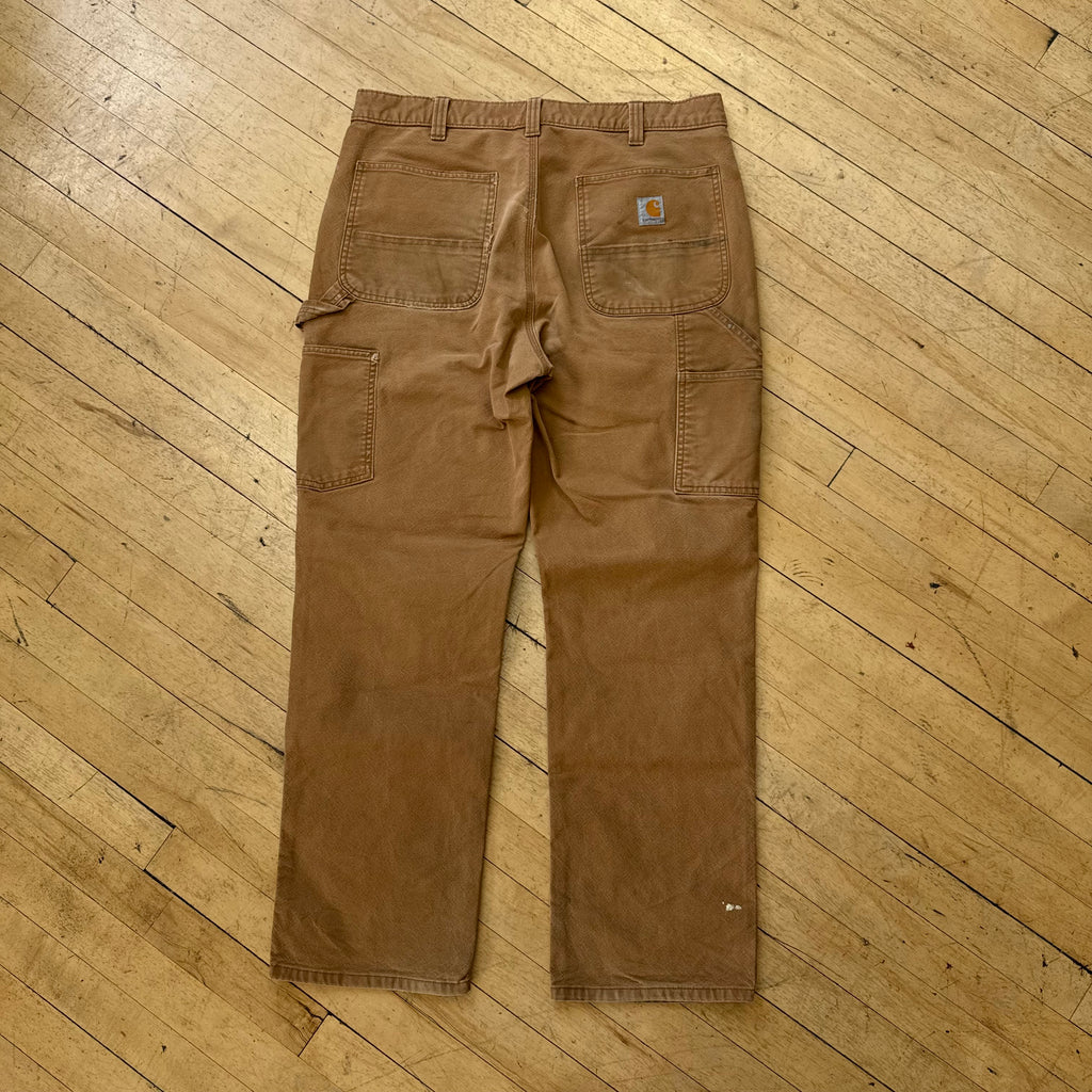 2000s Carhartt Khaki Double Knee denim Jeans Sz 34x34