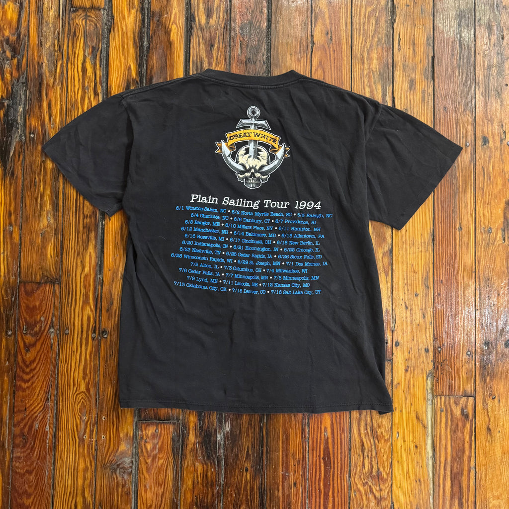 Vintage Great White Sail Away Tour T-shirt Sz XL