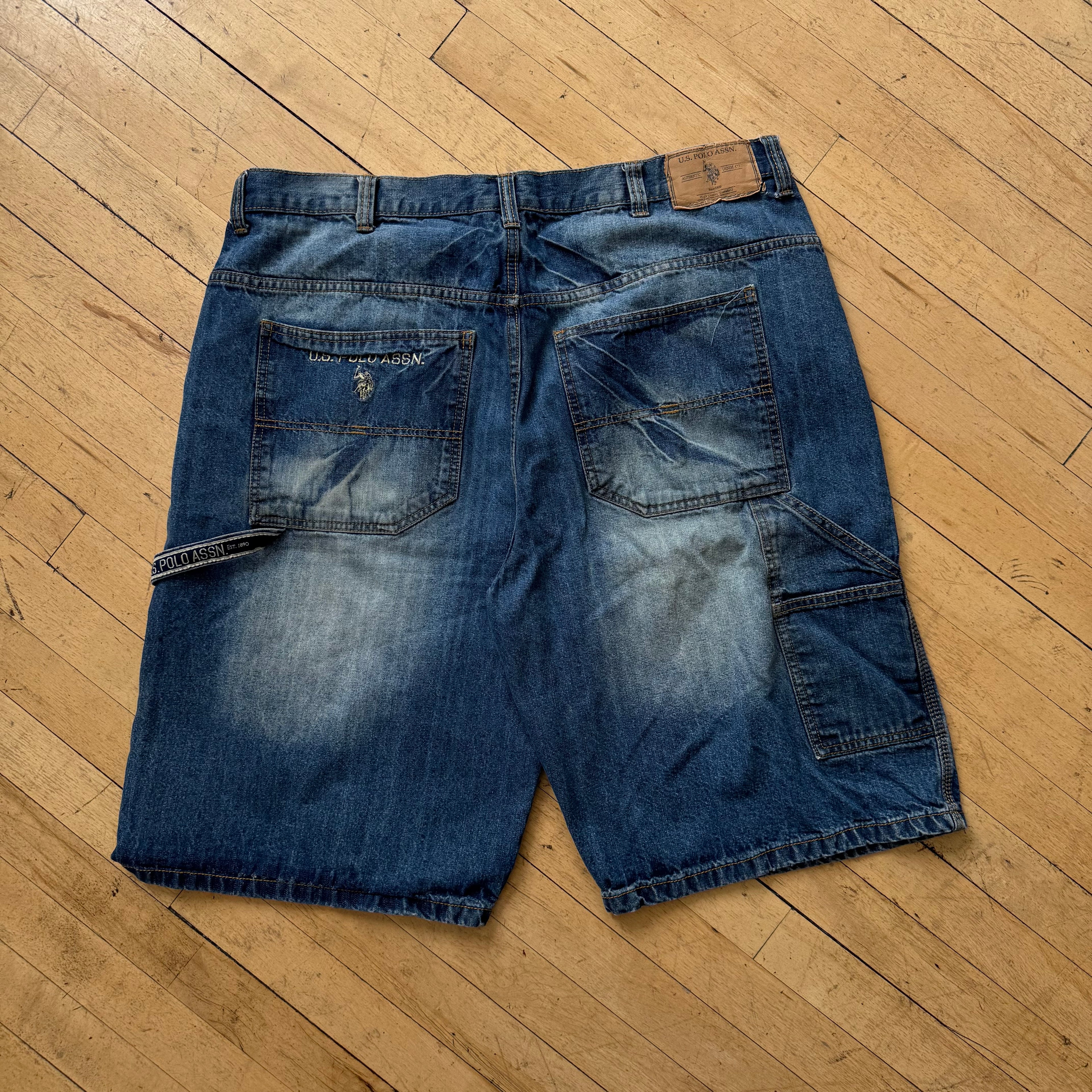 Vintage Polo US ASSN Denim Jean Shorts Sz 40