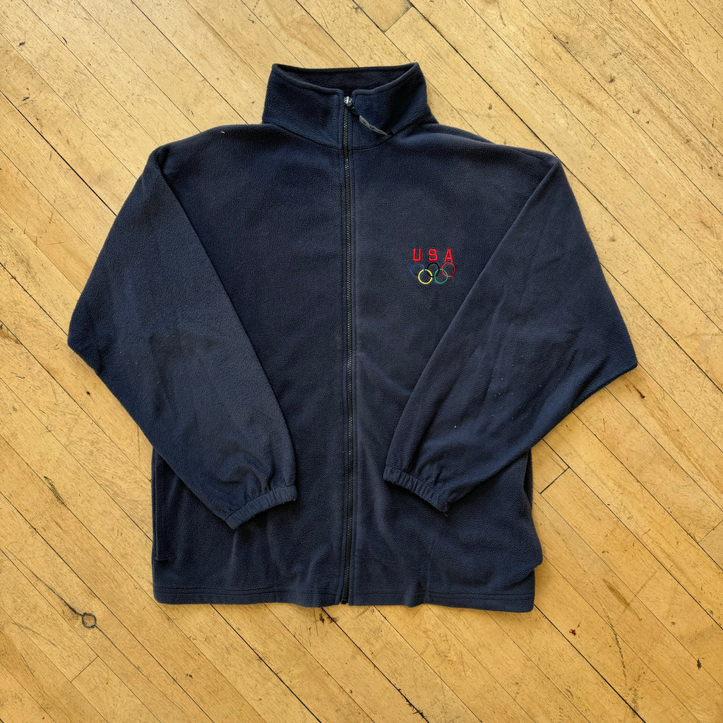 Vintage USA Zip-Up Fleece Jacket Sz XL