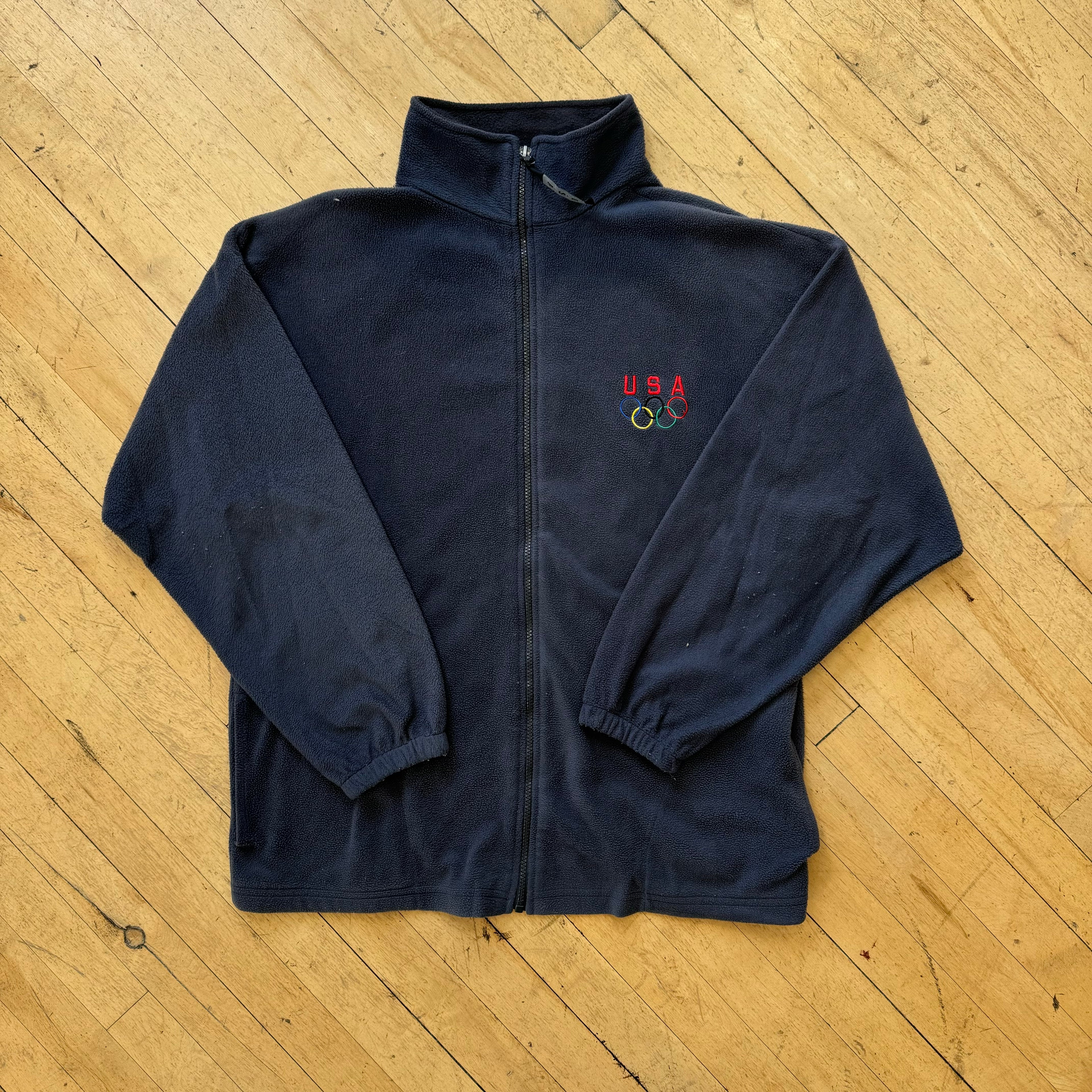 Vintage USA Zip-Up Fleece Jacket Sz XL