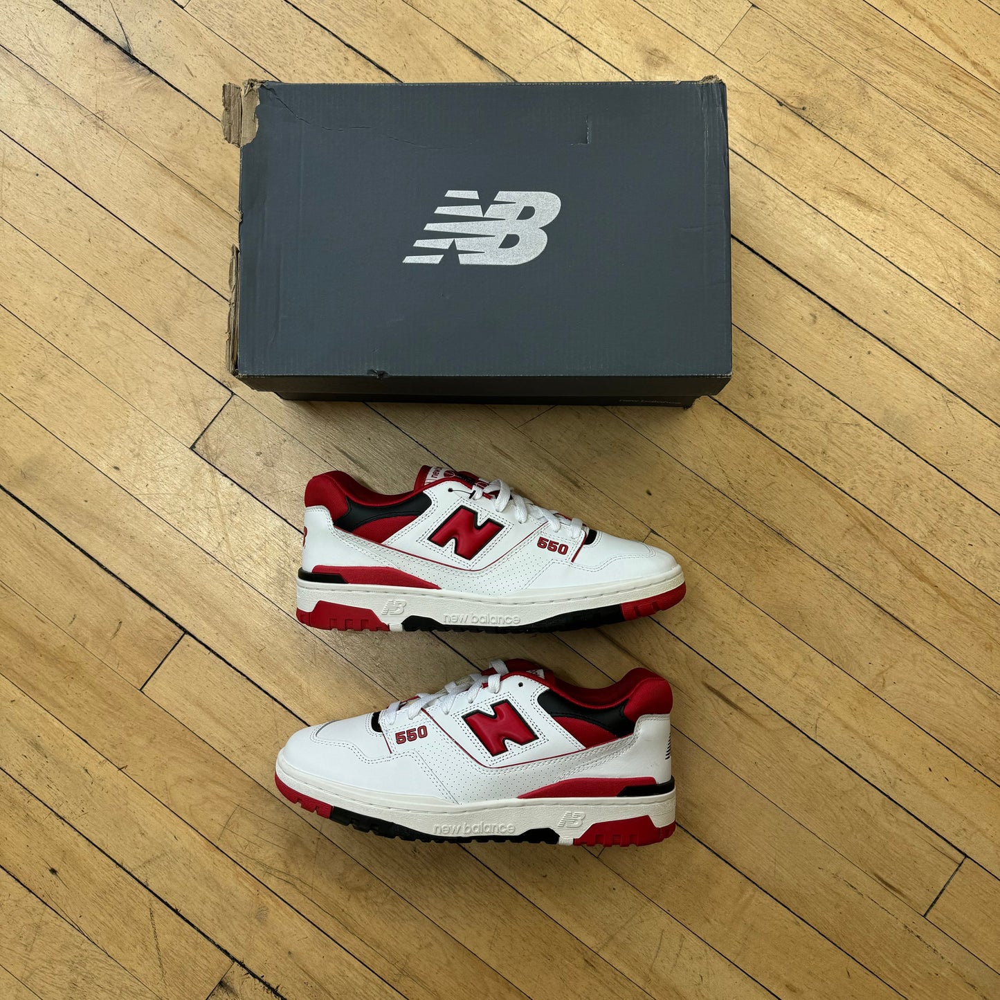 New Balance 550 Red / Black Sz 10 (DS)