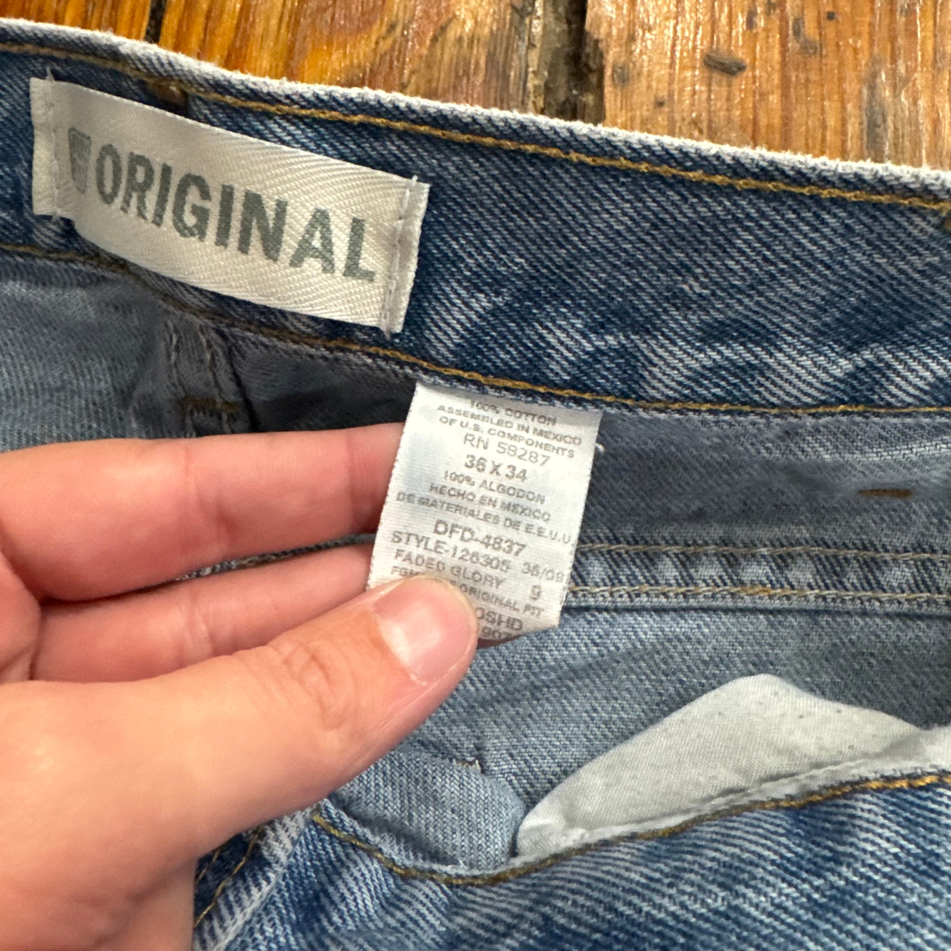 Vintage Faded Glory Denim Jeans Sz 36x34