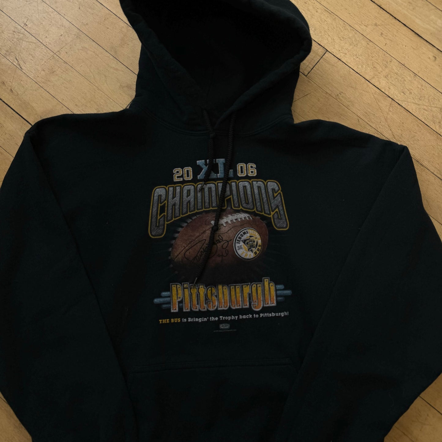 Y2K Pittsburgh Steelers Champions Hoodie Sz L