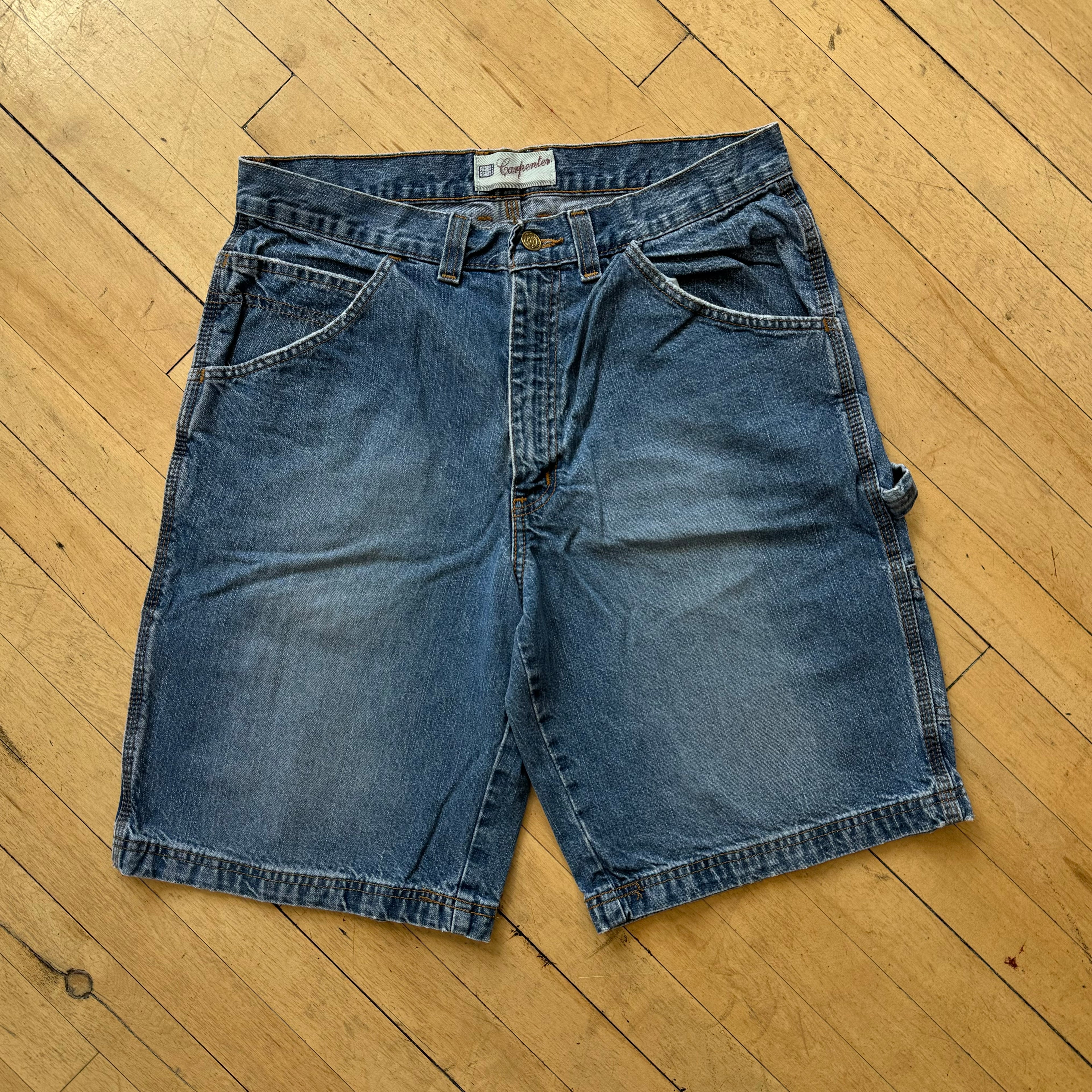 Vintage Faded Glory Carpenter Denim Jean Shorts Sz 32