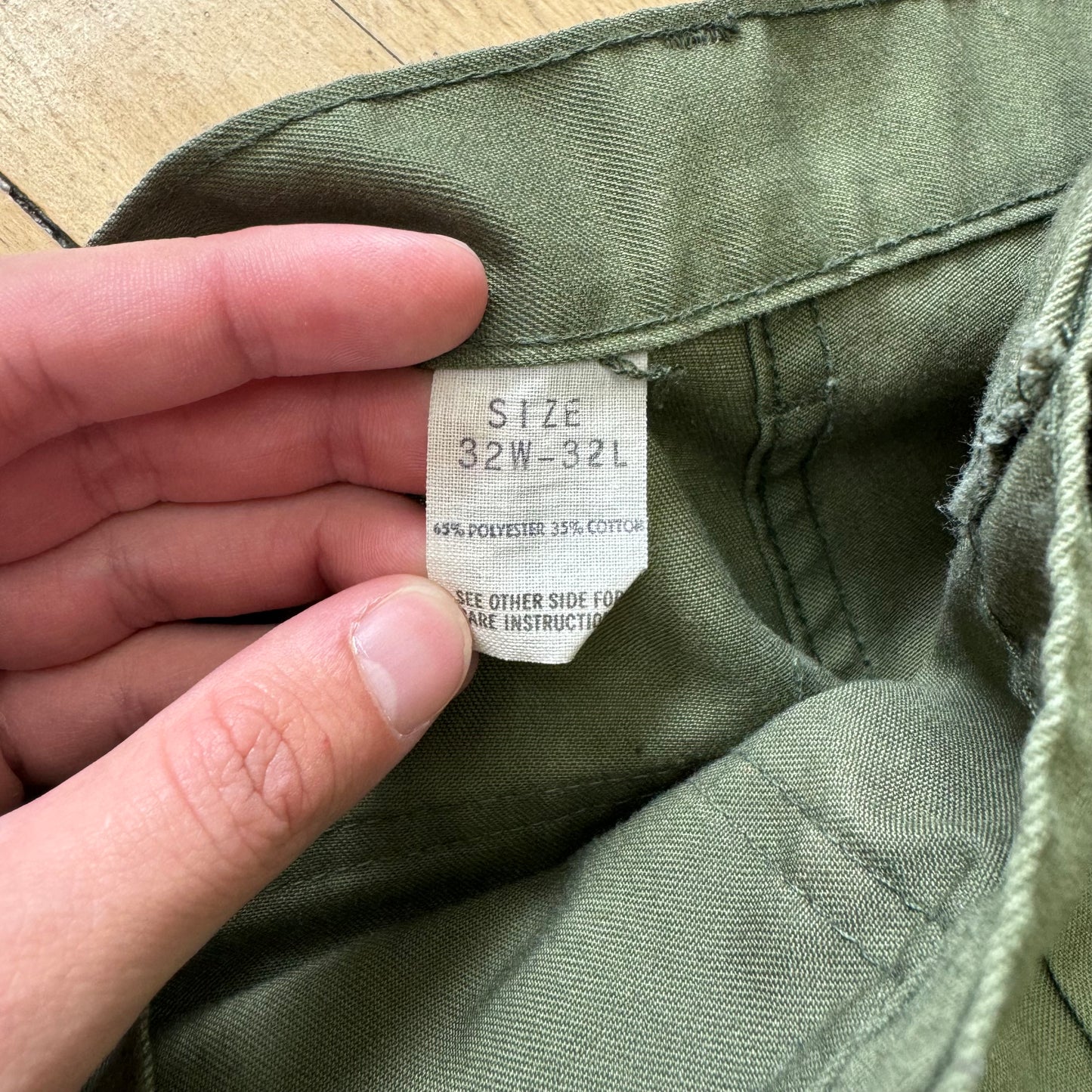 Vintage Olive Green Cargo Kahki Pants Sz 32x32