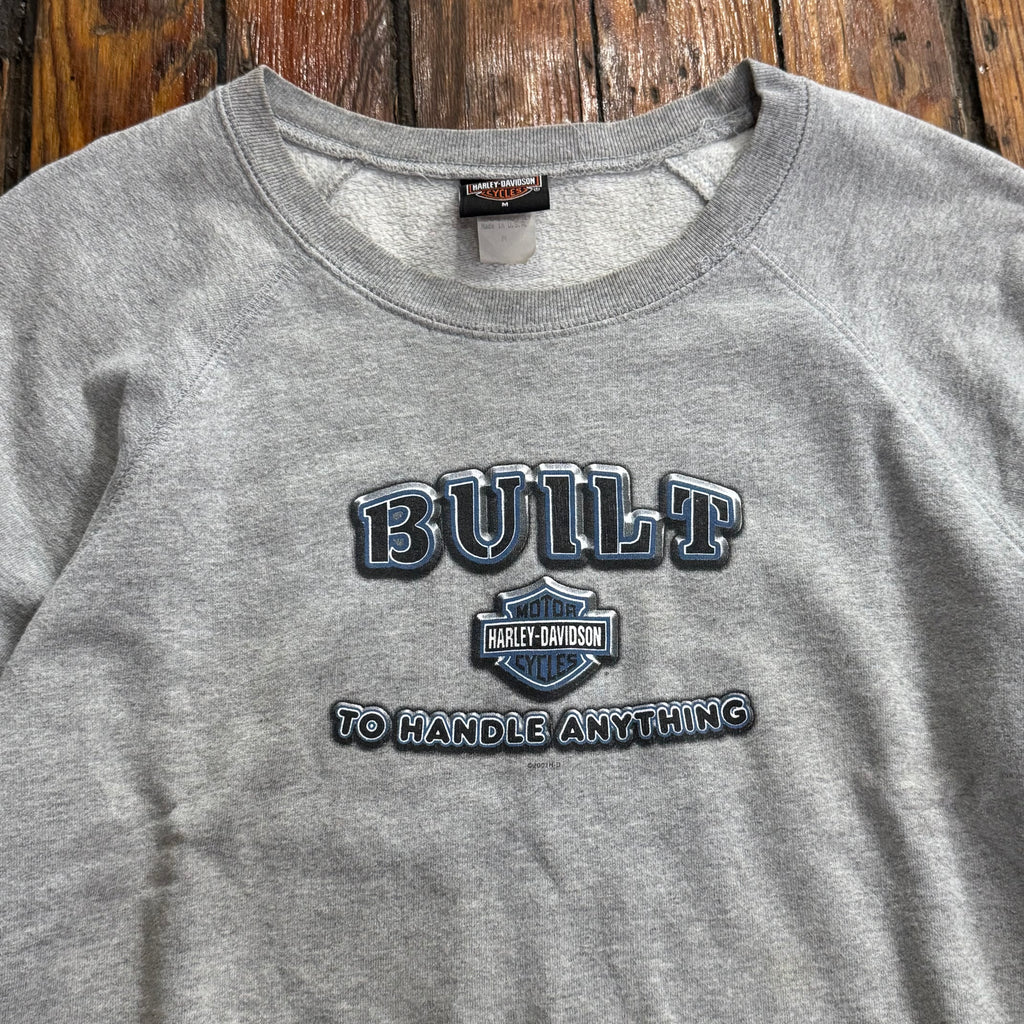 Vintage Harley Davidson Built to Handle Anything Crewneck Sz M