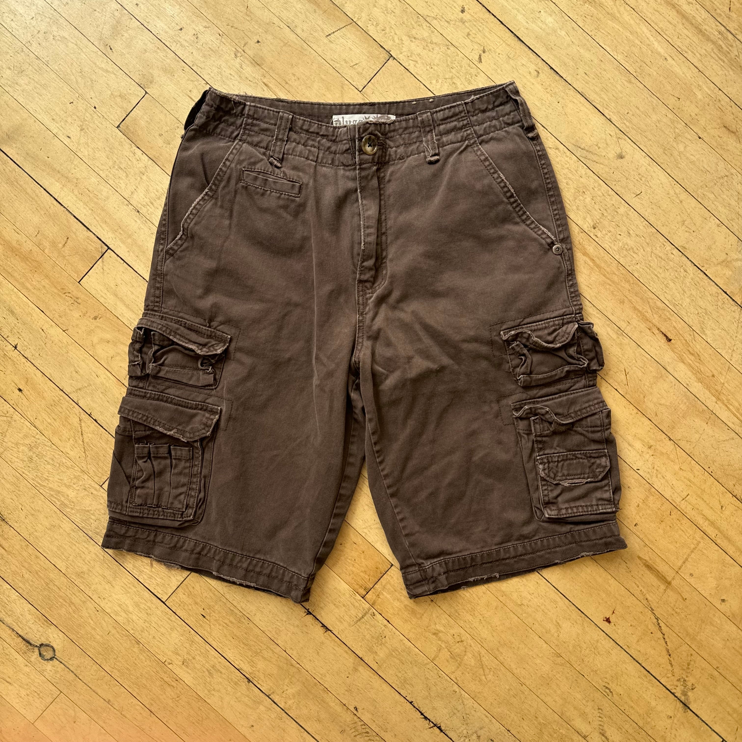 Y2K Plugg Brown Carho Kahki Shorts Sz 30
