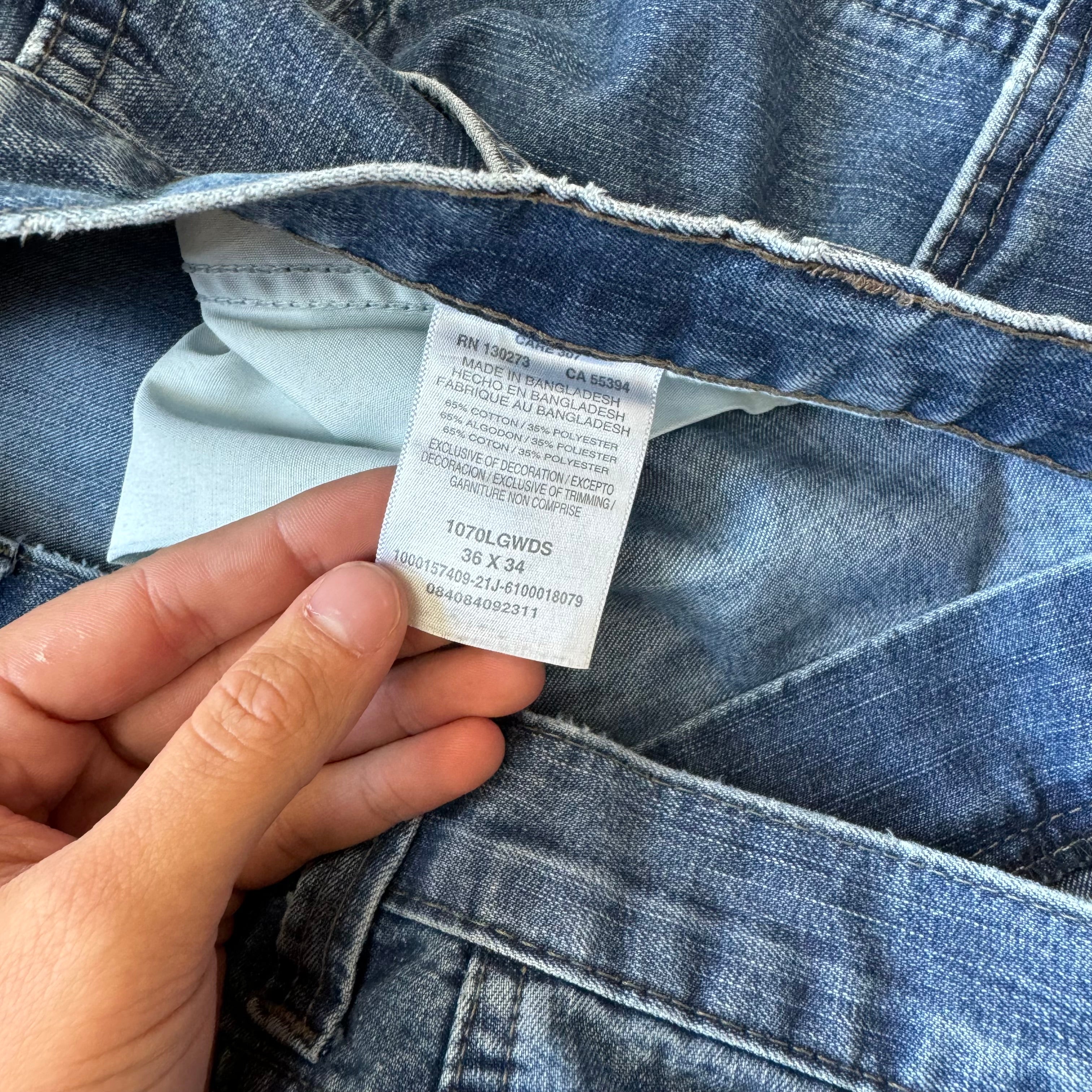 Vintage Wrangler Cargo Denim Jeans Sz 36x34