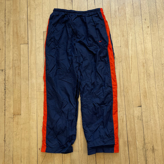 2000s Navy & Orange Nike Trackpants Sz L