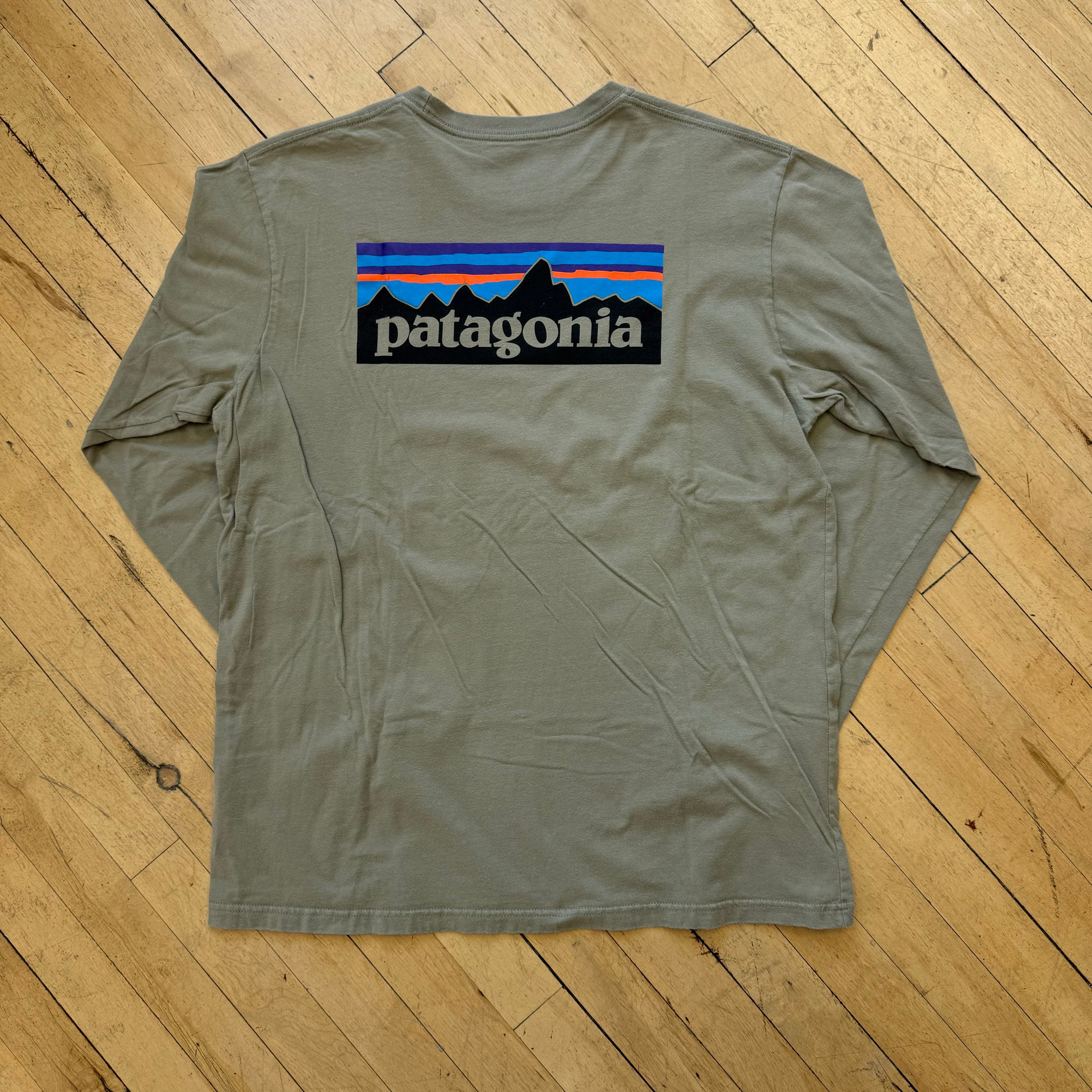 Patagonia Long Sleeve SpellOut T-shirt Sz L