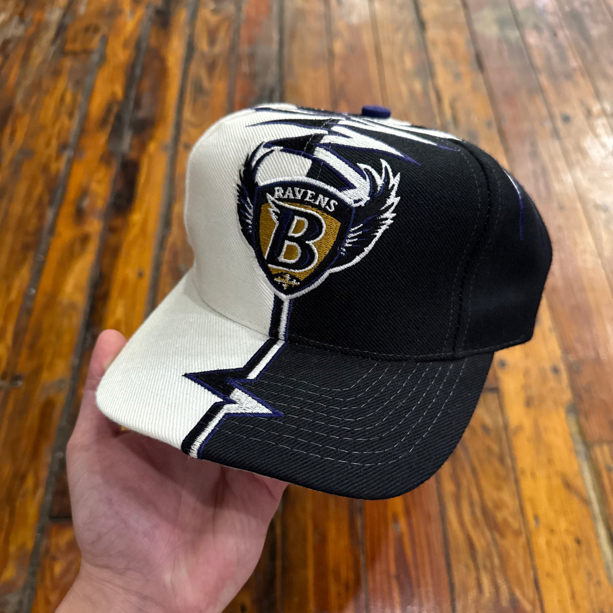 Vintage Starter Double Shockwave Baltimore Ravens Snapback Hat (NEW)
