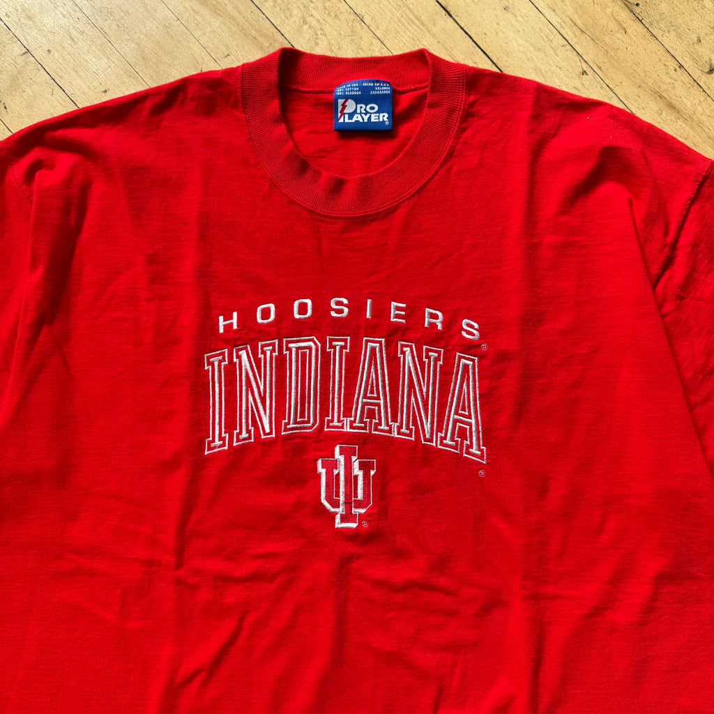 Vintage Indiana Hoosiers Embroidered T-shirt Sz XL