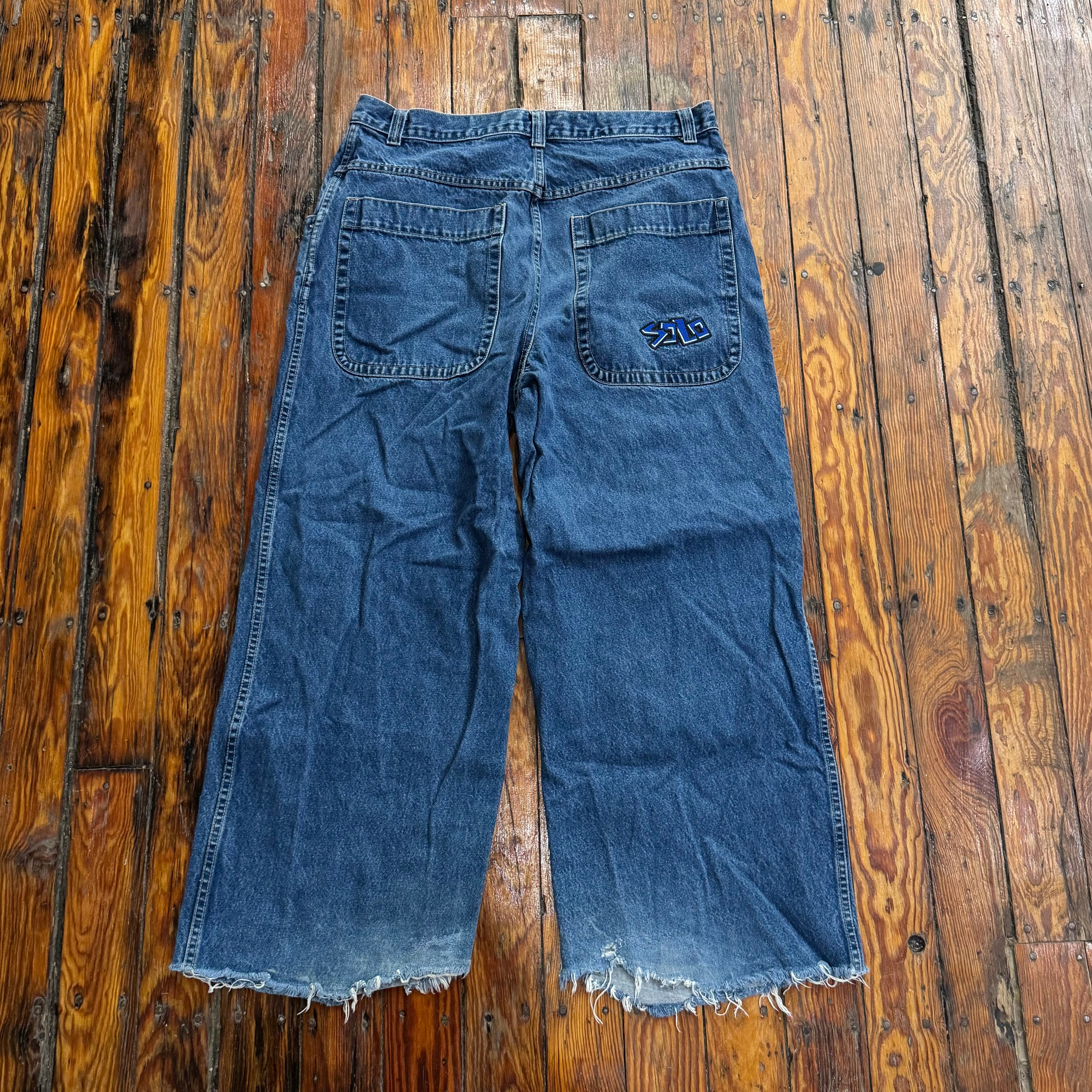 Vintage Solo Embroidered Denim Jeans Sz 38