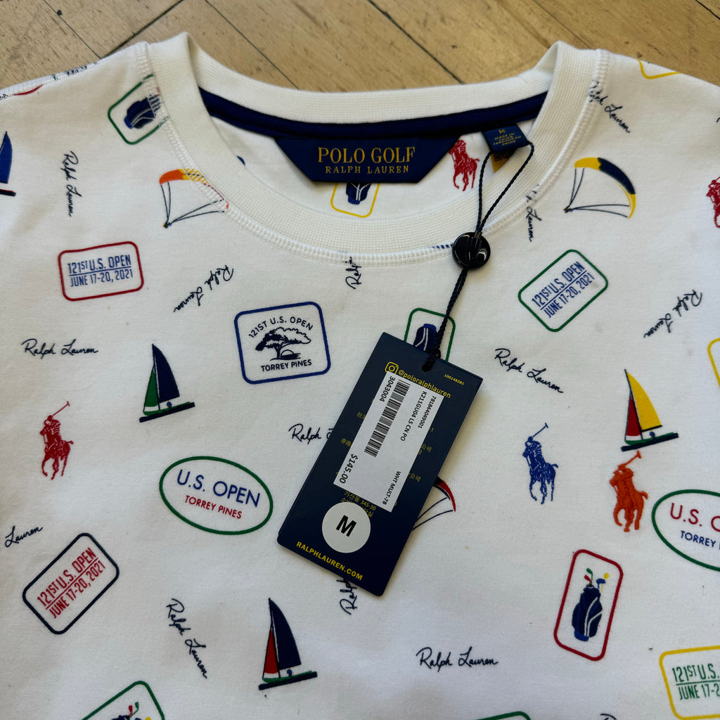 Polo Ralph Lauren US Open Torrey Pines AOP CrewNeck Sz M