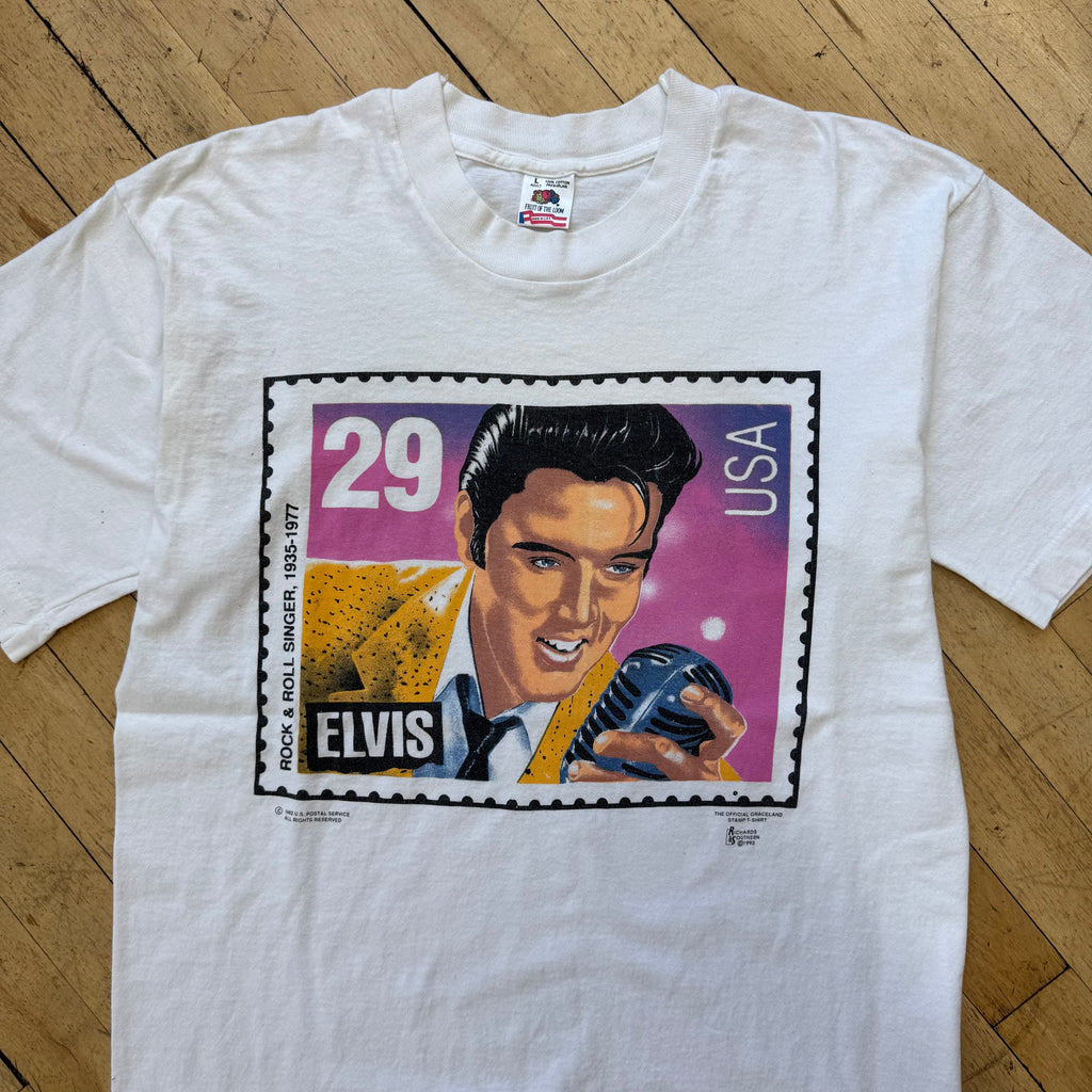 Vintage Elvis Stamp T-shirt Sz L