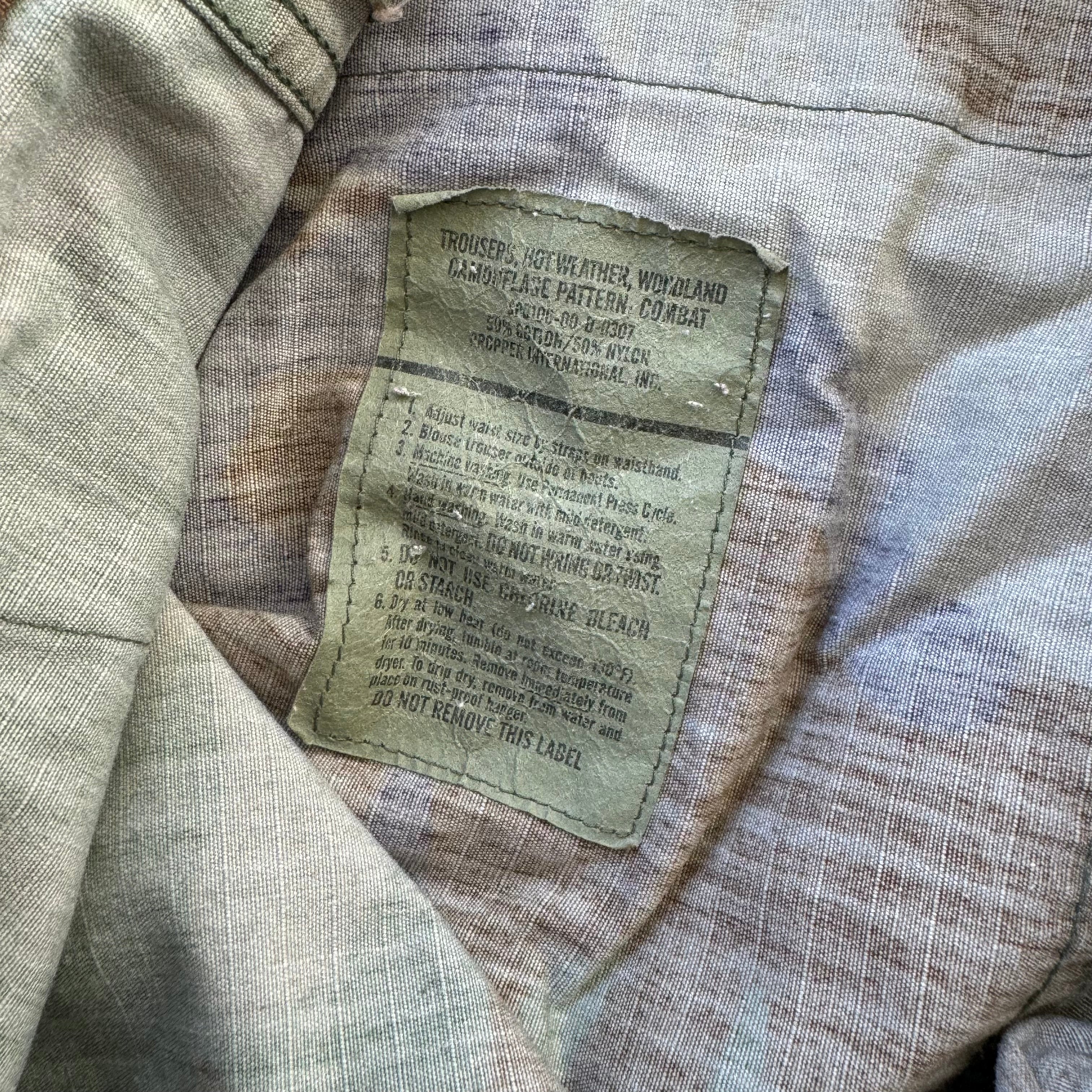 Vintage Army Camo Cargo Pants Sz 30x30