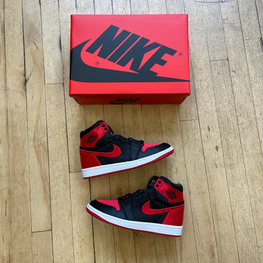 Jordan 1 High Satin Bred Sz 8w (DS)