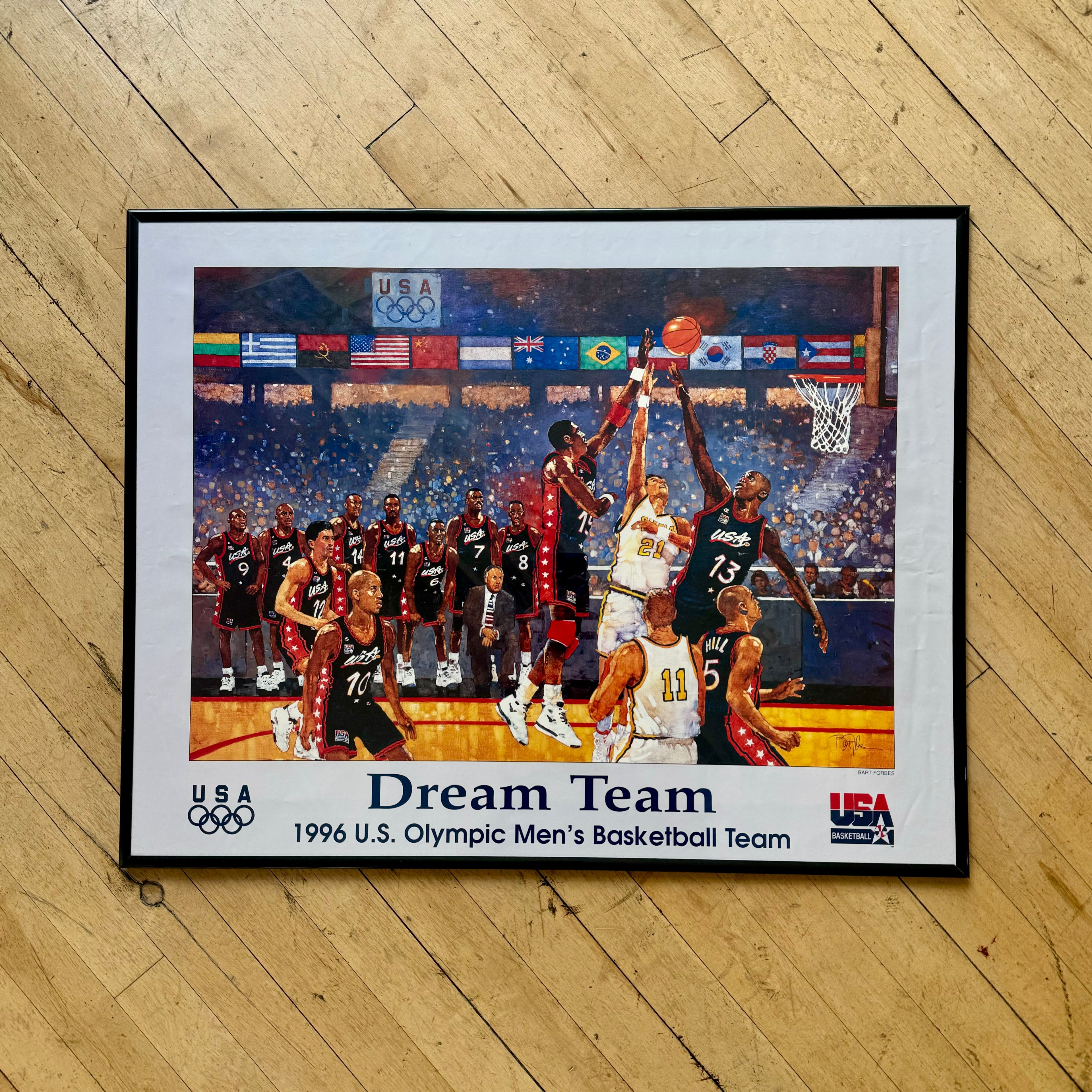 1996 USA Olympic Basketball Poster
