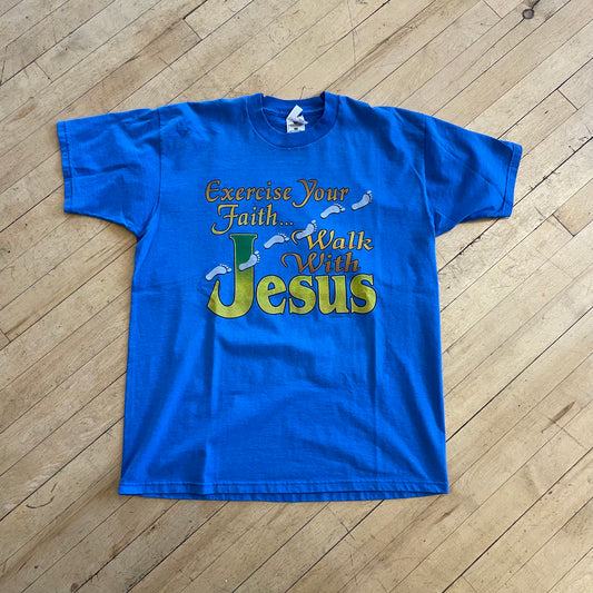 90s Exercise Your Faith Jesus T-shirt Sz XL